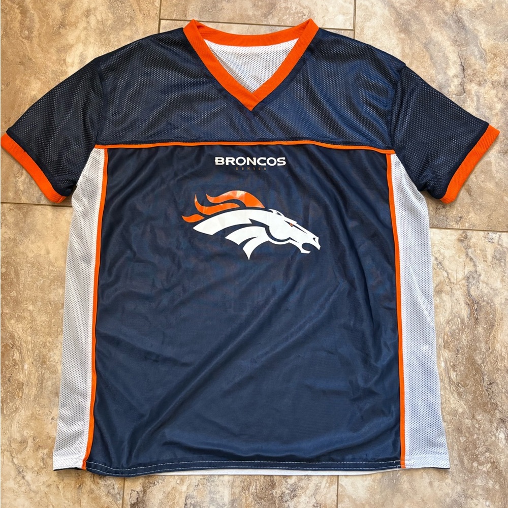 OFFICIAL NFL DENVER BRONCOS REVERSIBLE FLAG FOOTBALL JERSEY ADULT SIZE MEDIUM